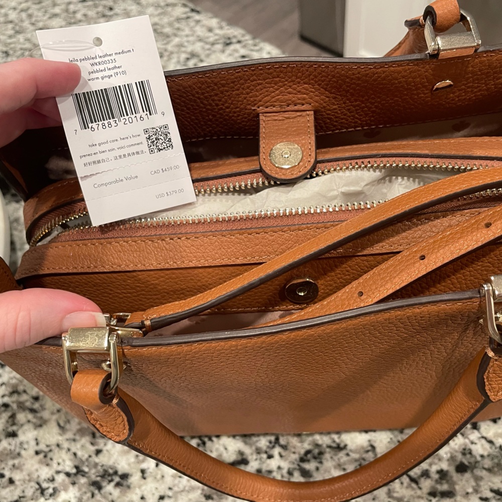 Brand New Kate Spade Satchel - Tan Leather - Picture 3 of 5
